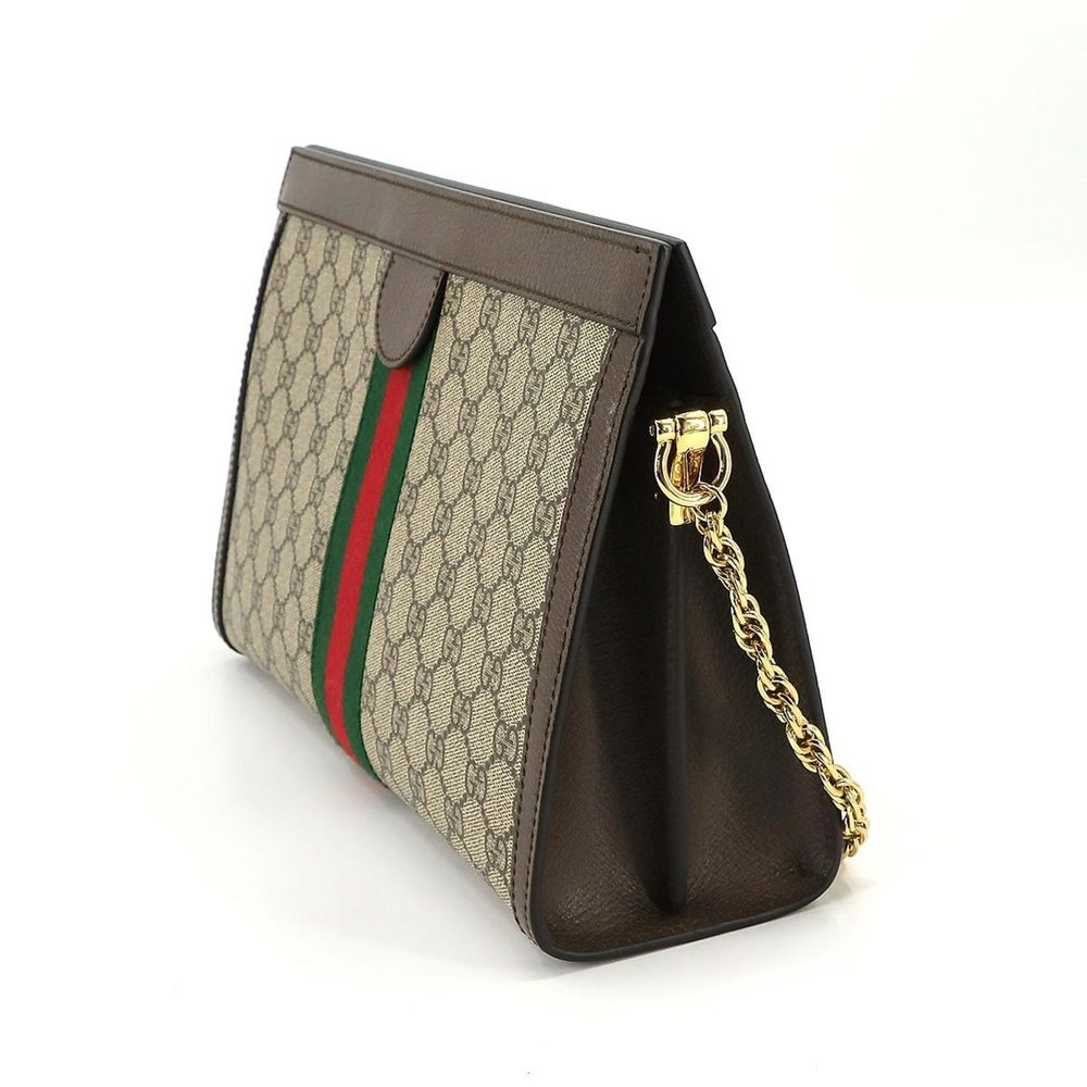 GUCCI Ophidia GG Supreme Medium Shoulder Bag Leather Beige Brown 503876 - Picture 3 of 10